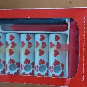 Porcelain place-cards with candles - NWT